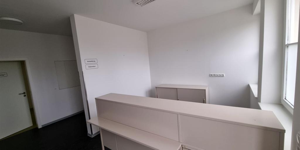 Blick in die Arztpraxis von Mestlin, hier der Empfang